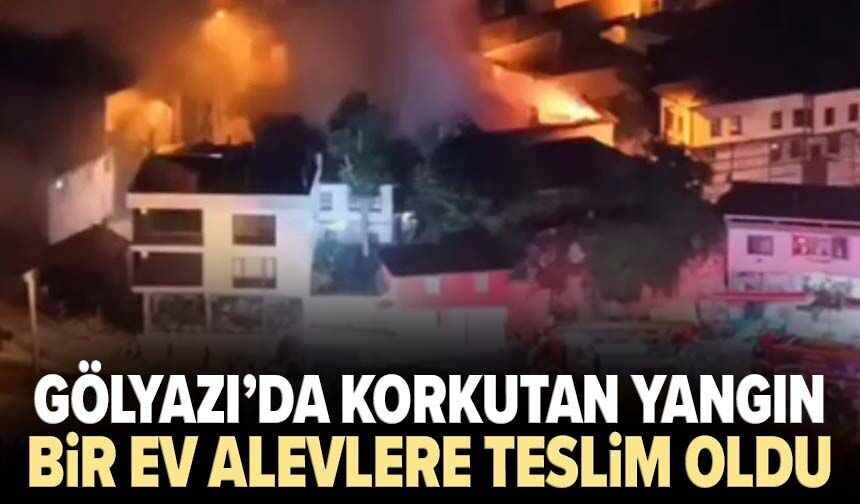 Gölyazı’da korkutan yangın: Bir ev alevlere teslim oldu