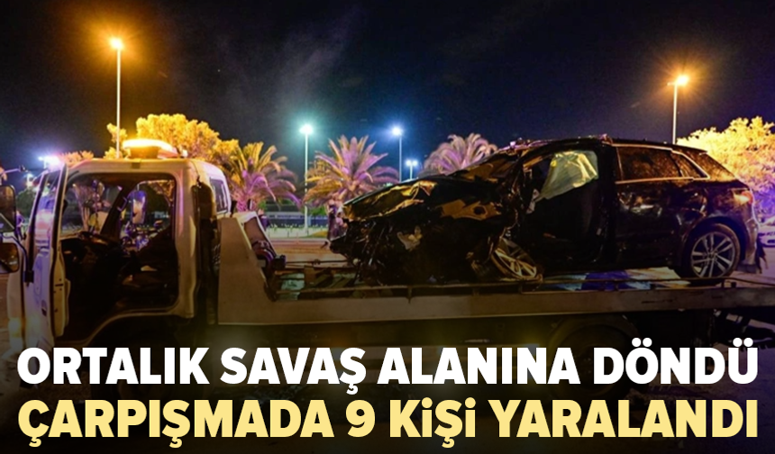 Gece yarısı sahil yolunda kaza: 9 kişi yaralandı