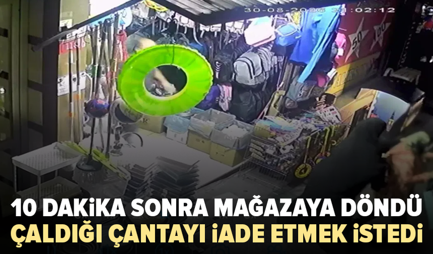 “Gelinim beğenmedi” dedi: Çaldığı çantayı iade etmek istedi