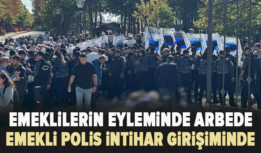 Emeklilerin AYM önündeki eyleminde kendini vurdu: Emekli polis memuru kendini vurdu
