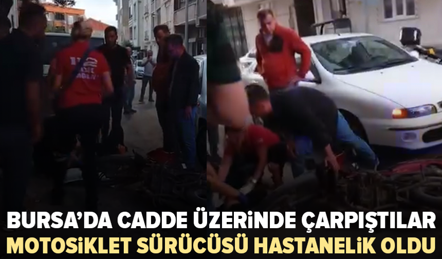 Bursa’da otomobil ile motosiklet çarpıştı: 1 yaralı