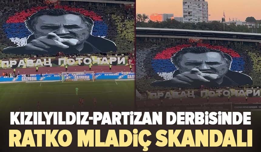 Kızılyıldız-Partizan derbisinde Ratko Mladiç skandalı