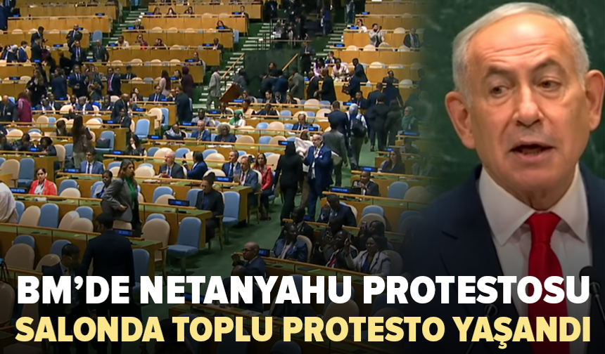 Netanyahu kürsüye çıktı, çok sayıda heyet salonu terk etti