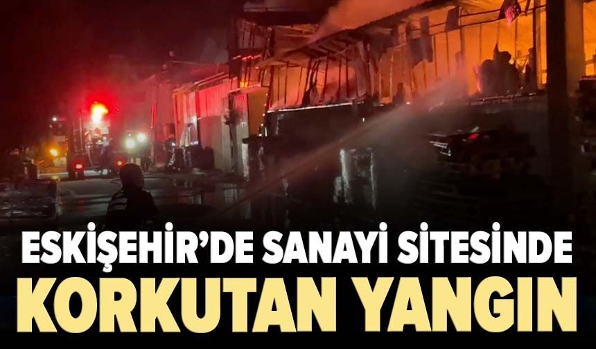 Eskişehir’de sanayi sitesinde korkutan yangın