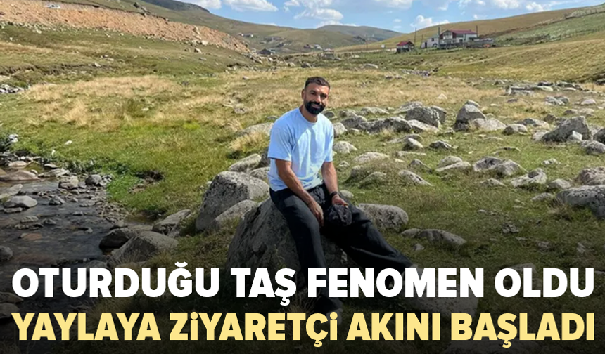 Bir fotoğraf yetti: Oturduğu taş ziyaretçi akınına uğradı