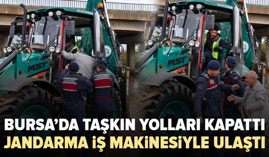 Bursa’da taşkın yolları kapattı: 63 yaşındaki vatandaş kurtarıldı