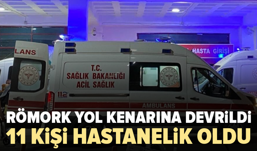 Düzce’de traktör römorku devrildi: 11 yaralı