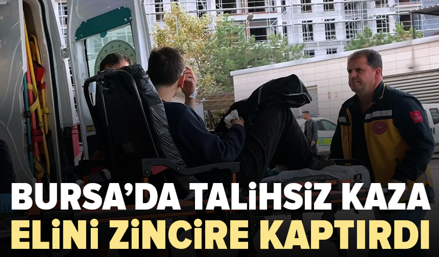 Bursa'da motosiklet tamir ederken parmağı koptu