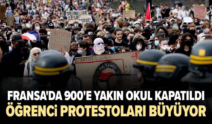 Fransa'da 900'e yakın okul kapatıldı: Öğrenci protestoları büyüyor