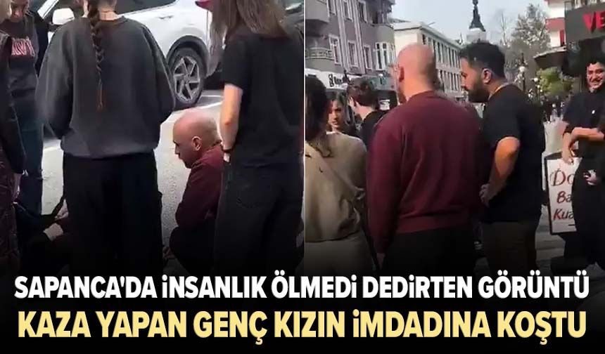 Sapanca'da insanlık ölmedi dedirten görüntü: Kaza yapan genç kızın imdadına koştu