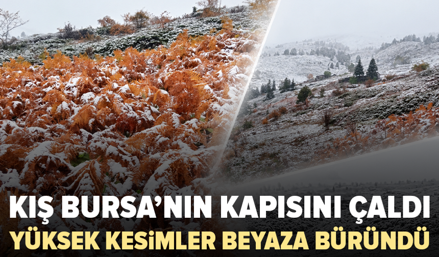 İnegöl’e kar sürprizi: Yüksekler beyaza büründü