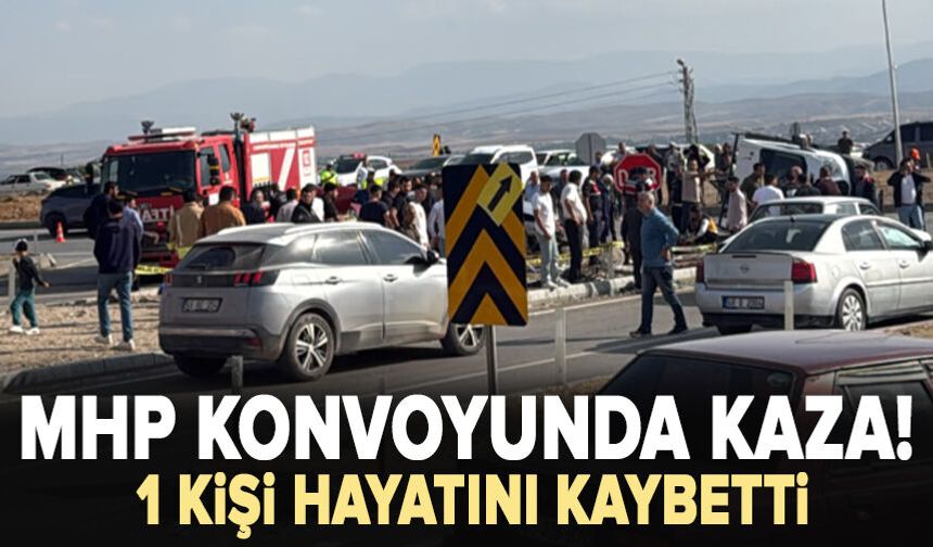 MHP konvoyunda kaza! 1 ölü, 4 yaralı