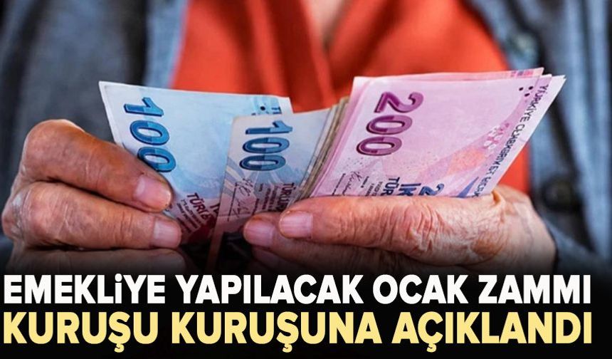 Emekliye yapılacak ocak zammı kuruşu kuruşuna açıklandı