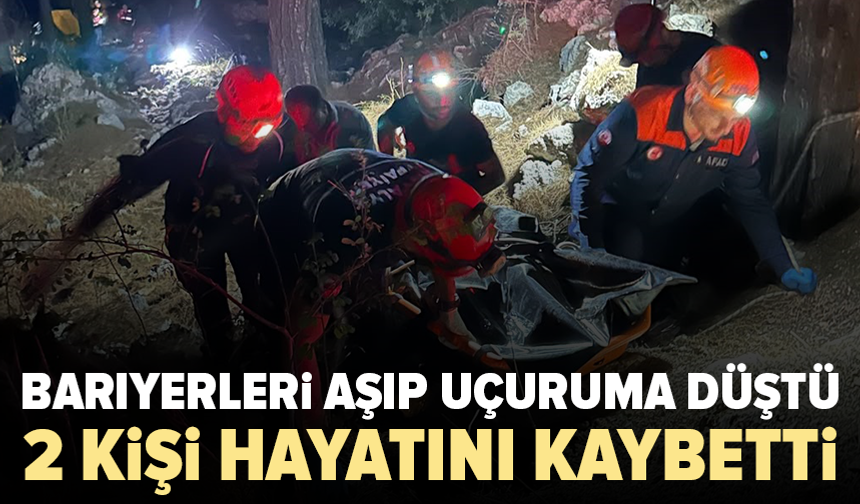 Otomobil 50 metrelik uçuruma yuvarlandı: 2 ölü, 4 yaralı