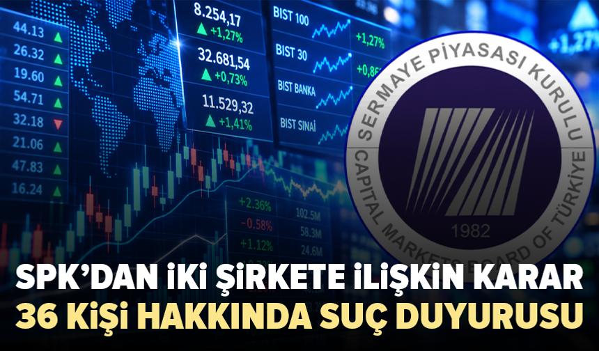 SPK harekete geçti: 36 kişi hakkında suç duyurusu