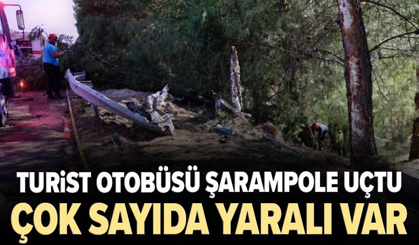 Turist otobüsü şarampole uçtu! Çok sayıda yaralı var
