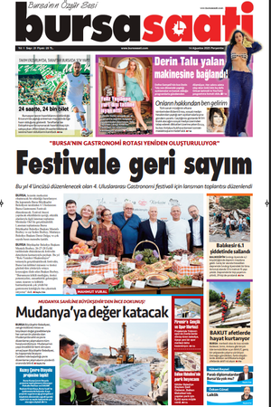 Bursa Saati Gazete 14 Ağustos