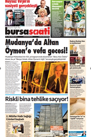 Bursa Saati Gazetesi 16 Ekim